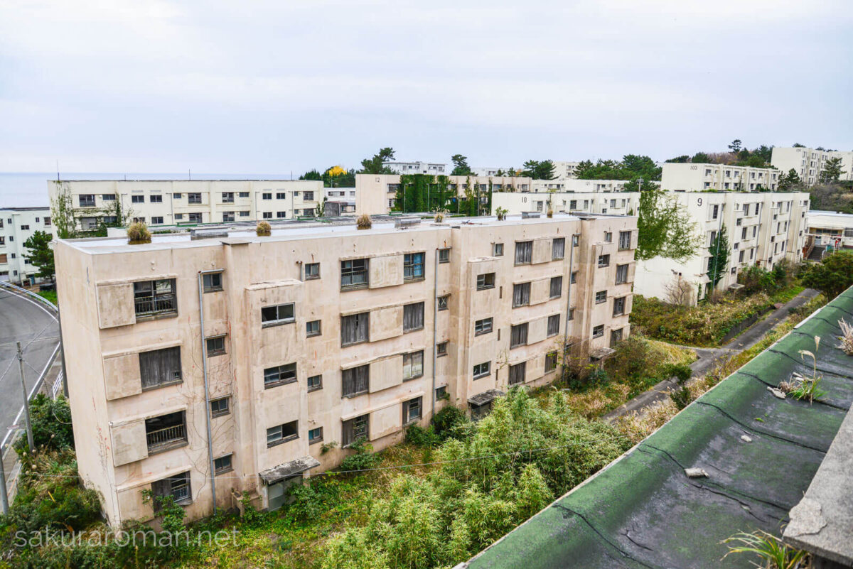 池島鉱員住宅屋上より2